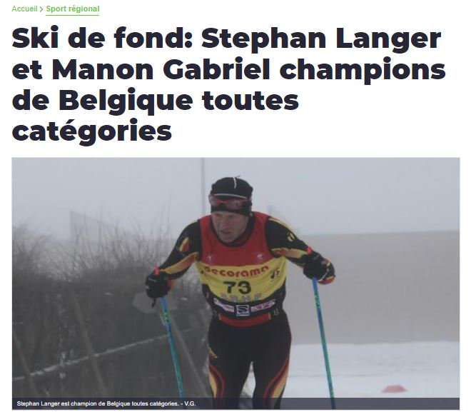 La Meuse – Verviers | Ski de Fond: Stephan Langer et Manon Gabriel champions de Belgique toutes catégories