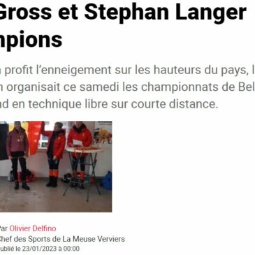 Sudinfo Sports: ski de fond: Léa Gross et Stephan Langer champions