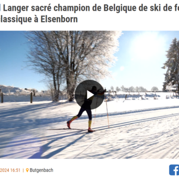 Vedia | Pascal Langer sacré champion de Belgique de ski de fond en style classique à Elsenborn